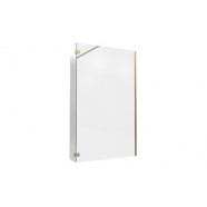Iconix Optional 300mm Wetroom 8mm Glass Splash Panel - Brushed Brass