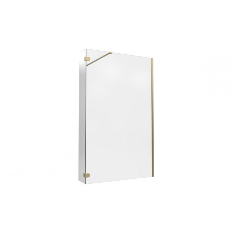 Iconix Optional 300mm Wetroom 8mm Glass Splash Panel - Brushed Brass