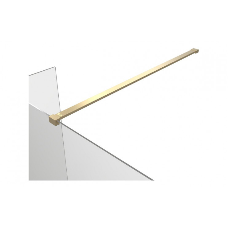 Iconix Optional 300mm Wetroom 8mm Glass Splash Panel - Brushed Brass