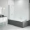 Merlyn 800x1500mm Single Curved Bath Screen (6mm)