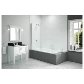 Merlyn 800x1500mm Single Square Bath Screen (6mm)