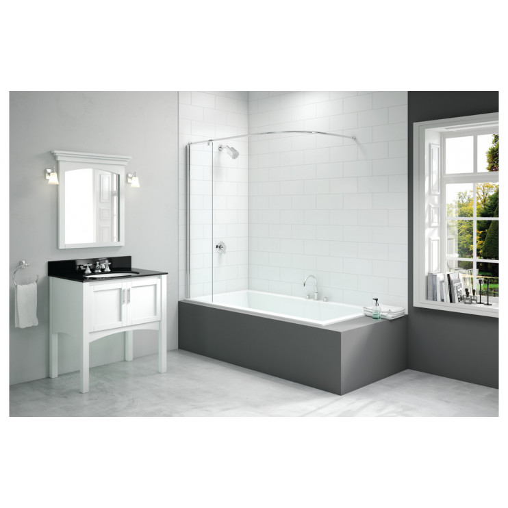 Merlyn 300x1500mm Curtain Rail Bath Screen (8mm)