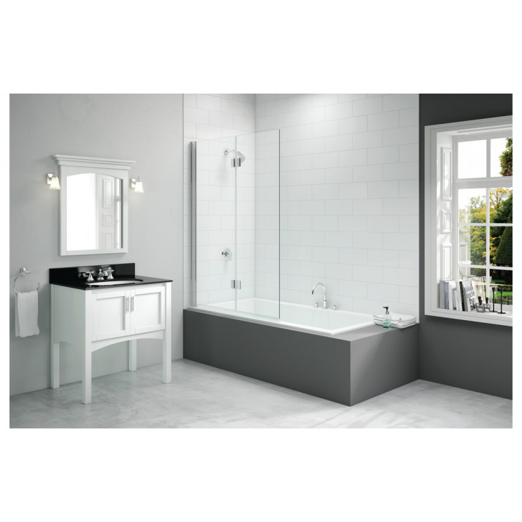 Merlyn 1100x1500mm 2-Panel Folding Hinged Bath Screen (8mm)
