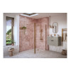 Iconix Optional 1950x300x8mm Rotatable Wetroom Panel (Full Hinge) - Brushed Bronze