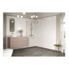Iconix 800mm Wetroom 8mm Glass Panel & Support Bar - Brushed Brass