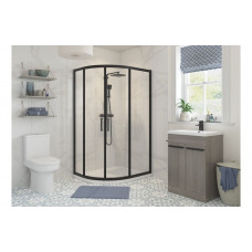 Classix 1000x800mm 2 Door Offset Quadrant - Matt Black Classix 1000x800mm 2 Door Offset Quadrant - Matt Black
