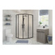 Classix 1200x800mm 2 Door Offset Quadrant - Matt Black