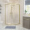 Classix 1200x800mm x 6mm Glass 2 Door Offset Quadrant - Brushed Brass