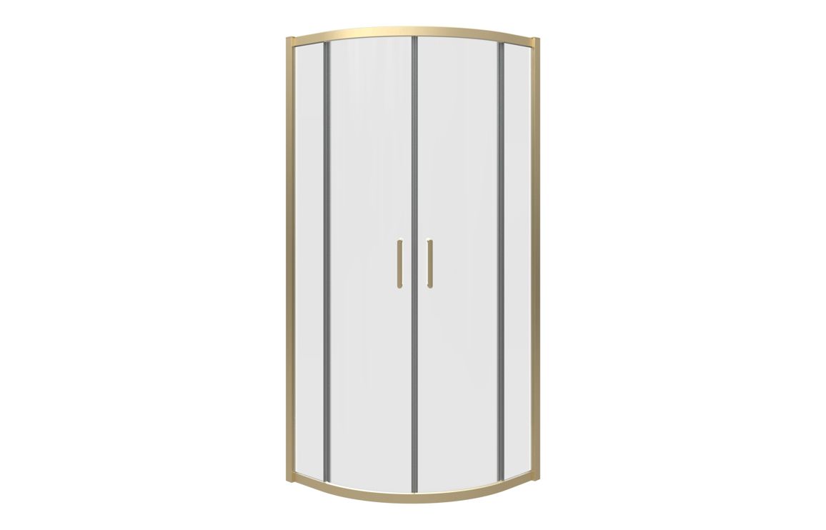 Classix 800mm 2 Door Quadrant - Brushed Brass