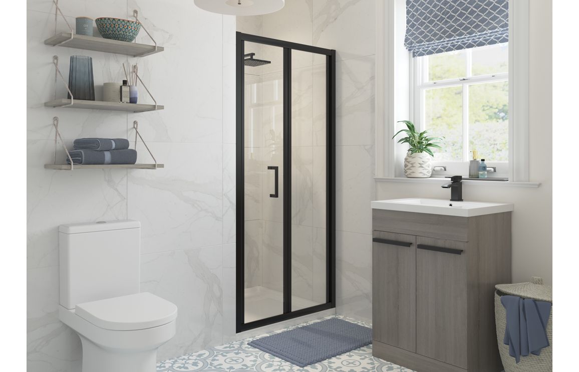 Classix 800mm Bi-fold Door - Matt Black