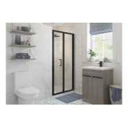 Classix 760mm x 6mm Glass Bi-fold Door - Matt Black