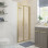 Classix 760mm x 6mm Glass Bi-fold Door - Brushed Brass
