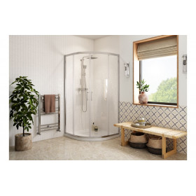 Classix 800mm 2 Door Easy-Fit Quadrant & 45mm Tray Pack - Chrome