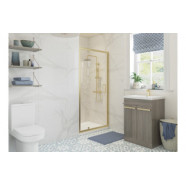 Classix 700mmx 6mm Glass Pivot Door - Brushed Brass Classix 700mmx 6mm Glass Pivot Door - Brushed Brass