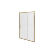 Classix 1400mm x 6mm Glass Sliding Door - Brushed Brass