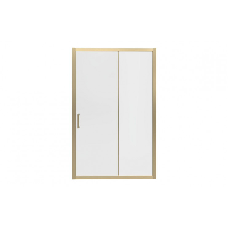 Classix 1400mm x 6mm Glass Sliding Door - Brushed Brass