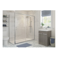 Classix 800mm x 6mm Glass Side Panel - Chrome