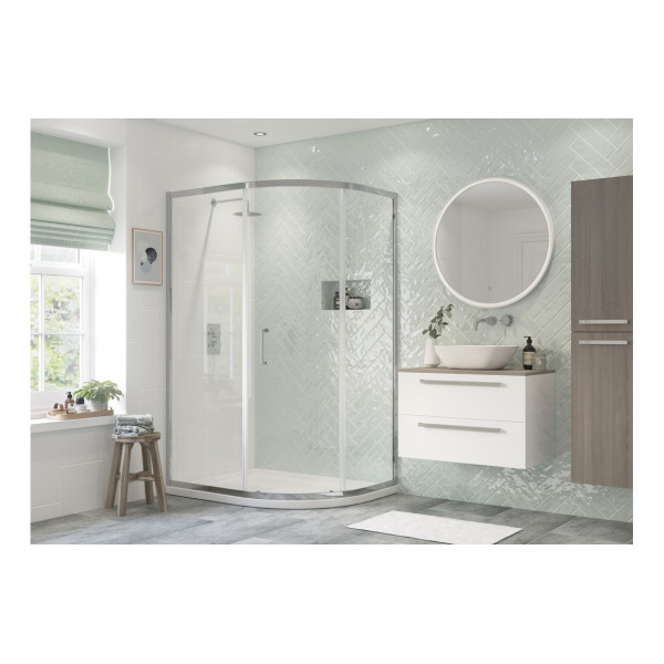 Flex 1000x800mm 1 Door Offset Quadrant - Chrome Flex 1000x800mm 1 Door Offset Quadrant - Chrome