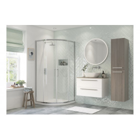 Flex 1000mm 2 Door Quadrant - Chrome