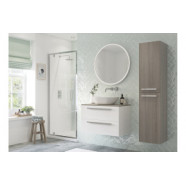 Flex 760mm 8mm glass Pivot Door - Chrome