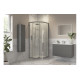 Iconix 800x800mm 2 Door Quadrant - Chrome