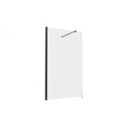 Iconix 1200mm 8mm Glass Wetroom Panel & Support Bar - Black