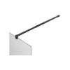 Iconix 1100mm 8mm Glass Wetroom Panel & Support Bar - Black