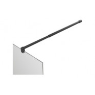 Iconix 1200mm 8mm Glass Wetroom Panel & Support Bar - Black