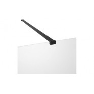 Iconix 1200mm 8mm Glass Wetroom Panel & Support Bar - Black