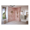 Iconix 1100mm 8mm Glass Wetroom8mm Glass  Panel & Support Bar - Brushed Bronze