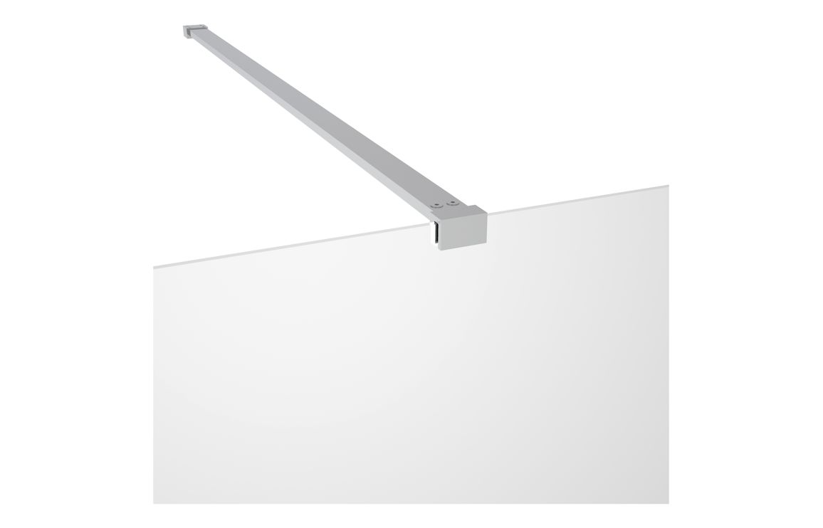Iconix 1100mm Wetroom Panel & Support Bar - Chrome