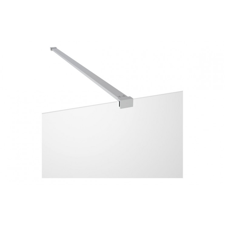 Iconix 1200mm Wetroom Panel & Support Bar - Chrome - Ebzone