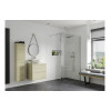 Iconix 500mm Wetroom Panel & Support Bar - Chrome
