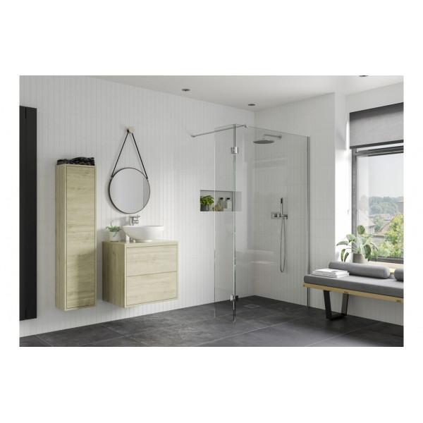 Iconix Optional 300mm Wetroom Splash Panel - Chrome