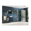 Iconix 800mm Fluted Wetroom Panel & Side Panel Arm - Brushed Brass