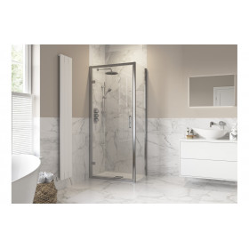 Iconix 800mm Hinged Door Side Panel - Chrome