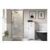 Iconix 900mm 8mm Glass Hinged Door - Chrome