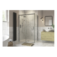 Iconix 700mm 8mm Glass Sliding Door Side Panel - Chrome