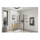 Iconix Optional 1950x300x8mm Rotatable Wetroom Panel (Full Hinge) - Matt Black