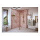 Iconix Optional 1950x300x8mm Rotatable Wetroom Panel (Full Hinge) - Brushed Bronze