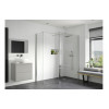 Iconix Optional 1950x300x8mm Rotatable Wetroom Panel (Full Hinge) - Chrome