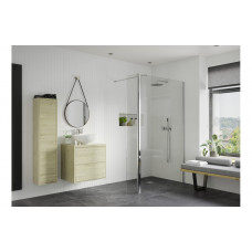 Iconix Optional 1950x300x8mm Rotatable Wetroom Panel (Full Hinge) - Chrome