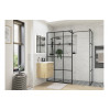 Iconix 1200mm 8mm Glass Framed Wetroom Panel - Black