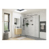 Iconix 760mm Wetroom Side Panel & Arm - Black