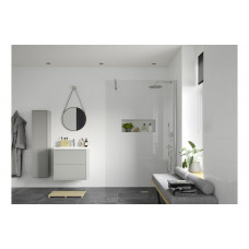 Iconix 1000mm Wetroom Panel & Support Bar - Chrome