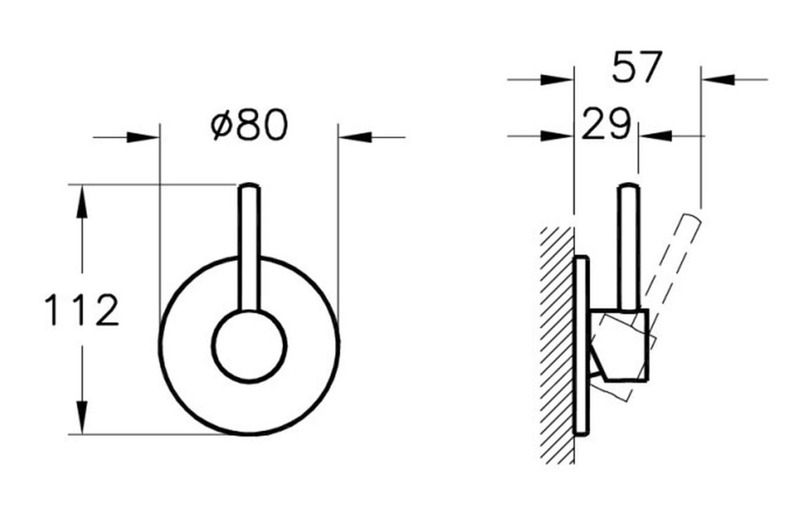 VitrA AquaCare Round Built-in Stop Mixer Valve - Chrome