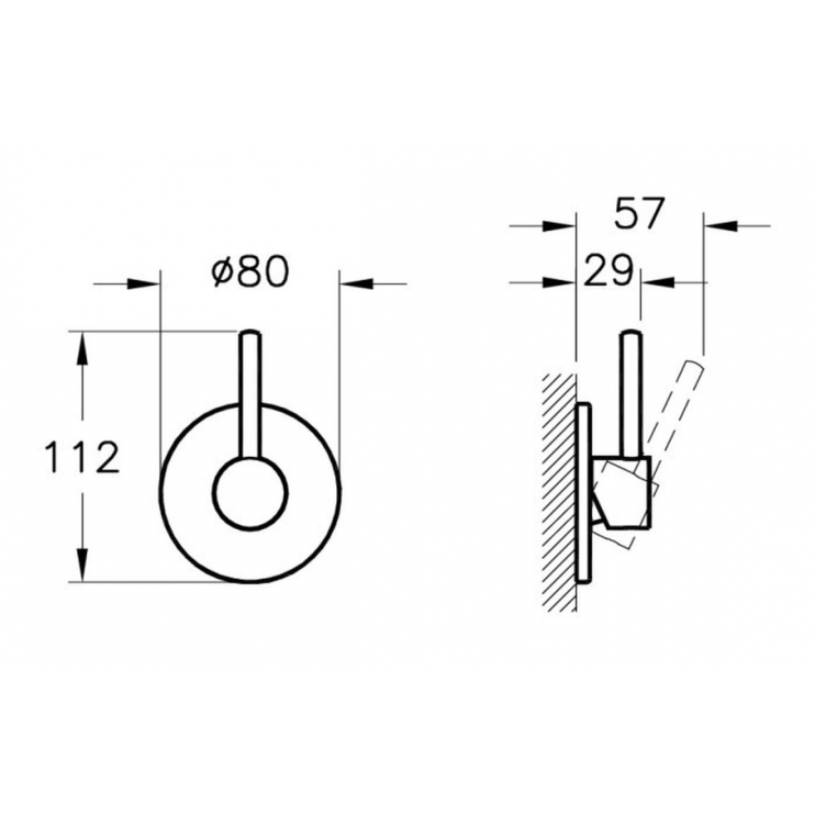 VitrA AquaCare Round Built-in Stop Mixer Valve - Chrome