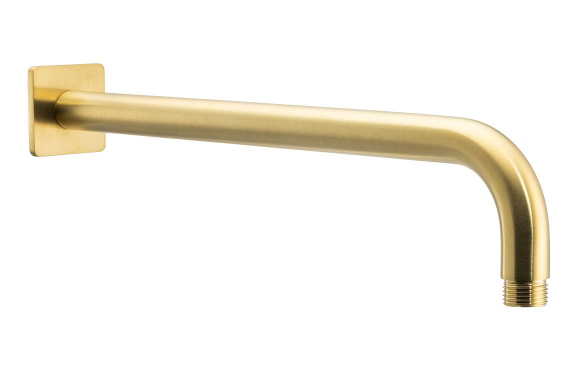 Abode Uno Wall Shower Arm - Brushed Brass