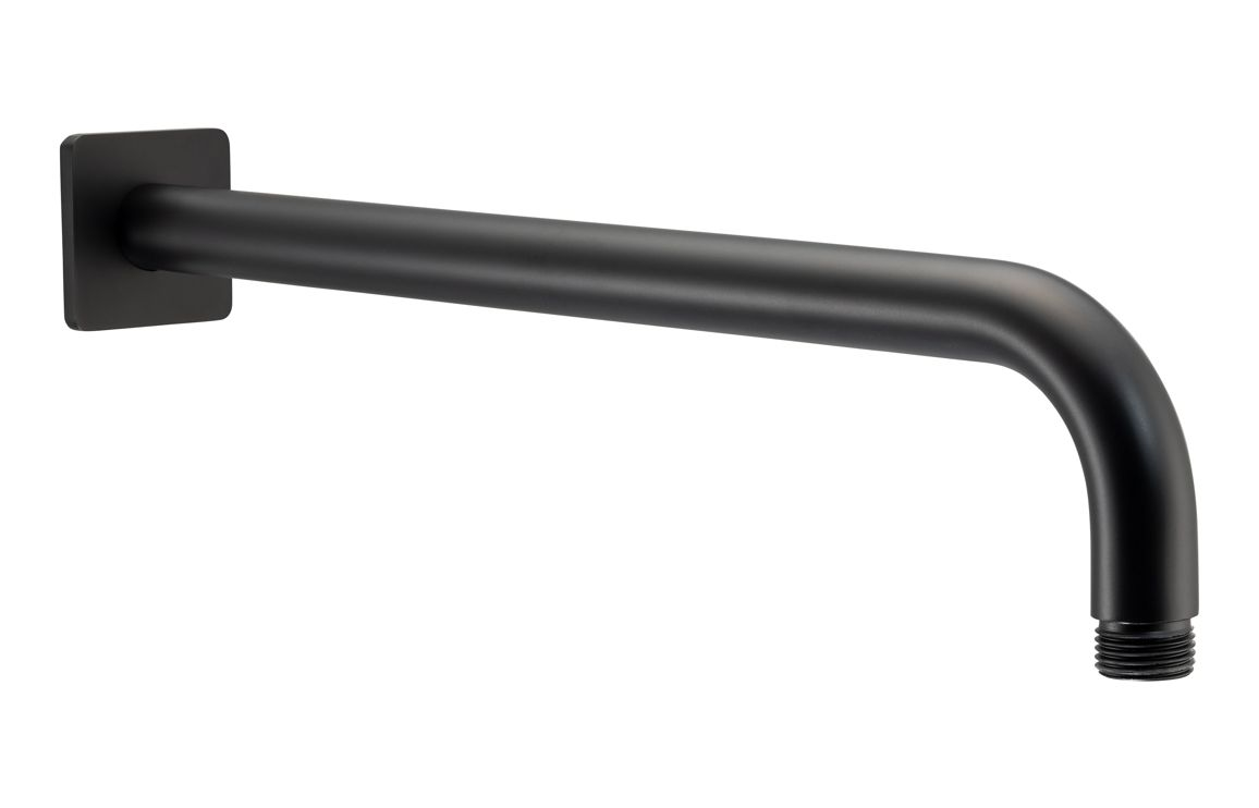 Abode Uno Wall Shower Arm - Matt Black Abode Uno Wall Shower Arm - Matt Black