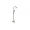 VitrA Aquaheat Bliss 240 Thermostatic Shower Column w/2-Function Overhead - Brushed Nickel